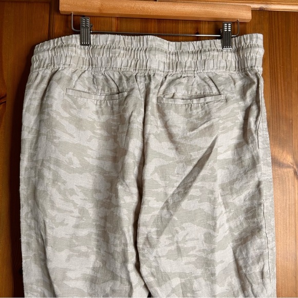 Athleta Cabo Tide Linen Jogger Pants Women’s 12 Natural Tan Lightweight Summer - Picture 7 of 10
